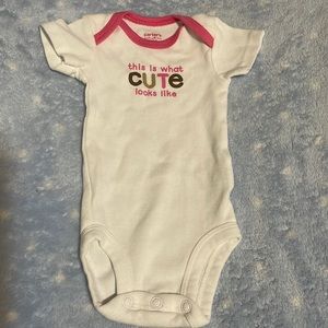 Carter’s: newborn baby girl onesie